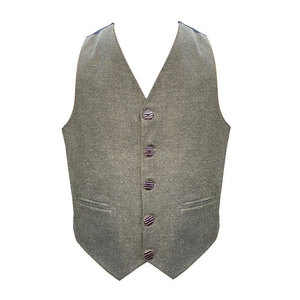 Veste écossaise en laine verte à motif Argyle pour homme, veste kilt, gilet écossais, best-seller OEM ODM - Product Image 3