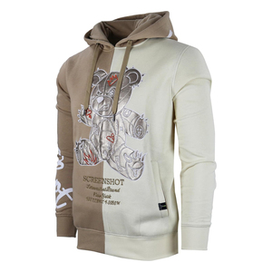 เสื้อสเวตเชิ้ตมีฮู้ดสำหรับผู้ชาย ลายปักรูปหมี ทรงปกติ สตรีทแวร์ ใส่ได้ในฤดูใบไม้ร่วง - Product Image 2