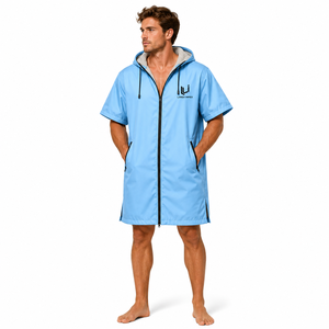 Parka de Natación con Capucha Larga, Unisex, Impermeable, Forrada de Felpa, de Secado Rápido, con Cremallera Completa y Mangas Regulares, para Natación y Surf - Product Image 2