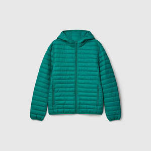 Veste matelassée surdimensionnée à capuche avec logo de designer, impression bulle, vert olive, haute qualité, personnalisable pour homme - Product Image 2