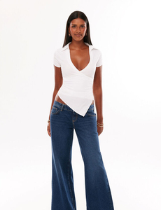 Wholesale 2026 Summer New Solid Color Plus Size Women's Loose V-neck Strap Short-Sleeved T-shirt Ladies <b>Top</b> Trend - Product Image 6