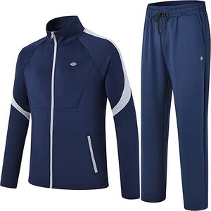 Ensemble de survêtement pour homme à fermeture éclair intégrale, vêtements de sport à manches longues, tenue de jogging deux pièces, vêtements de course décontractés - Product Image 4