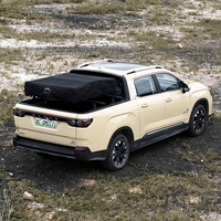 Ultraleichtes Softshell-Dachzelt mit Ausklappbarem Großem Vordach und Matratze für 2 Personen, Wasserdichtes Aluminium-Campingzelt für SUV, LKW und Van