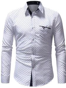 Chemise habillée homme automne à manches longues en satin doux, motif imprimé de qualité supérieure, respirante, décontractée et formelle, avec logo personnalisé - Product Image 5