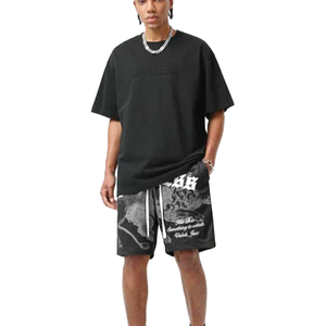 Shorts de Playa para Hombre, Ecológicos, Transpirables, de Secado Rápido, Negros, Estampados, con Bolsillos, Cintura con Cordón, Estilo Urbano, Sublimados - Product Image 6