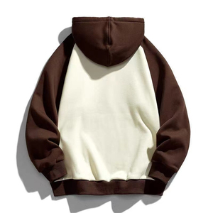 Sweat-shirt à capuche pour homme, manches raglan, surdimensionné, couleur unie, en coton tricoté, décontracté, hiver, silicone – Meilleur prix de gros personnalisé - Product Image 3