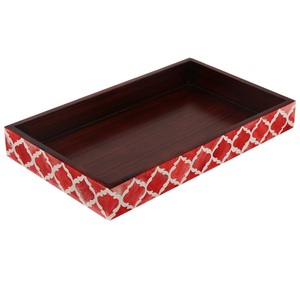 Handcrafted Bone Inlay Multipurpose Tray for Living Room and Bedroom - Product Image 1
