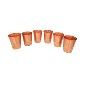 Ensemble de gobelets en cuivre, finition unie, profil conique, ouverture large, verres à boisson en métal pour la restauration et l'hôtellerie - Product Image 5
