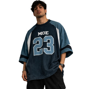 Camiseta de Fútbol Americano con Diseño de Panel Raglán de Malla Sublimada, Transpirable, de Poliéster, para Hombre, Producción Personalizada al por Mayor - Product Image 5