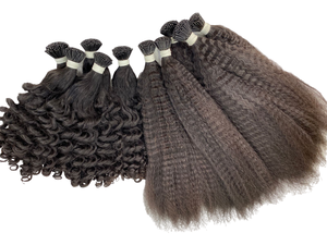 Extensions de cheveux humains vierges vietnamiens lacets de kératine non transformés HD dentelle pointe plate 8-28 pouces Remy Grade étiré vague naturelle - Product Image 4