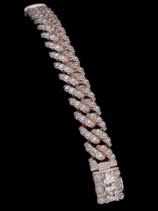 S925 Rose Gold Plated Men's Moissanite <b>Iced</b> <b>Out</b> Number <b>Chain</b> Link Hiphop Style Third Party Certified Jewelry Gift - Product Image 2
