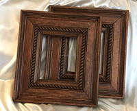 Decoratieve houten wandspiegel met handgemaakt, hoogglans afgewerkt frame, modern vierkant, lichtgewicht, bruiloft, verbetert slaapkamer en badkamer