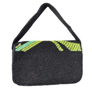 Elegante bolso de hombro con cuentas y bordado de cuentas, bolso bordado a mano con diseño único y hecho a mano. - Product Image 2