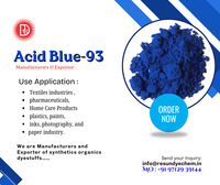 Colorants bleus acides de qualité supérieure pour la teinture textile et autres applications, emballage personnalisé, fabriqués en Inde
