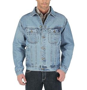 Veste en jean pour homme en coton 100% bleu et noir, personnalisable avec logo et service OEM, nouveau design, vente en gros pour l'hiver - Product Image 1
