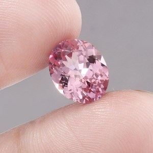 Morganite naturelle rose pêche, taille ovale, pierre précieuse en vrac de qualité supérieure, certifiée IGI, légère, pour la fabrication de bijoux - Product Image 6