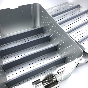 Custom Size Aluminum Alloy Manual Sterilization Tray Case 3 Inner Trays Ophthalmic Orthopedic <b>Tools</b> High Quality CE Certified - Product Image 4