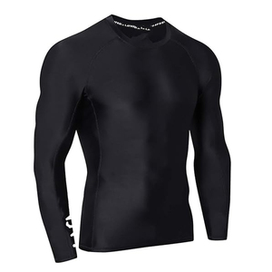 Wholesale Men Long Sleeve Rash Guard <b>Compression</b> <b>Shirt</b> Graphic Print UV Protection Custom Logo OEM Factory - Product Image 1
