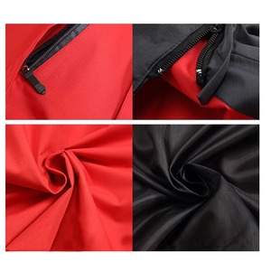 Men Mountaineering <b>Jacket</b> Waterproof Windproof Hooded Outdoor Hiking Climbing Detachable Hood Coat Red <b>Black</b> - Product Image 6