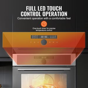 Single 24\" Electric Built-In Wall Oven with 16 <b>Cooking</b> Functions and 3150W 2.68 Cu.Ft Capacity 3150W <b>Timer</b> - Product Image 6