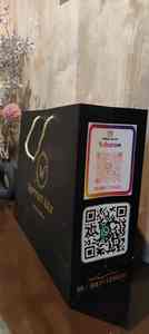 Luxury Paper Shopping <b>Bag</b> with Gold Foil Logo and Cotton Rope Handle Standard Flat Design for Fashion Accessories - Product Image 4