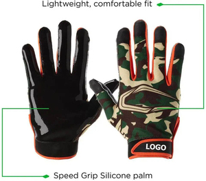 ถุงมืออเมริกันฟุตบอลสำหรับผู้ชายถุงมืออเมริกันฟุตบอลดีไซน์ใหม่ - Product Image 6