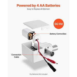 Rubinetto Automatico per Lavabo Bagno con Sensore di Movimento, Senza Contatto, Regolabile, a Batteria, con Copertura per Foro del Rubinetto del WC - Product Image 6