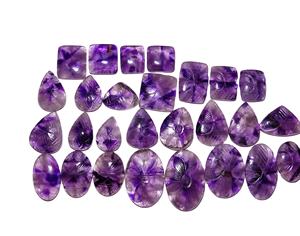 ราคาขายส่งอเมทิสต์ Cabochon อเมทิสต์ขัดเงาทั้งสองด้านอัญมณีหลวมราคาต่ําหินคุณภาพดีที่สุดอเมทิสต์สําหรับเครื่องประดับ - Product Image 1