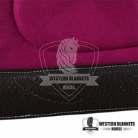 Tapis de selle en coton de style western original, rembourré en laine, style dressage, doublure en polycoton, couleur et logo personnalisables pour l'équitation