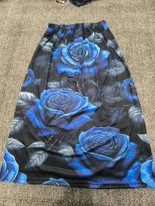 Nouvelle conception de jupes pour femmes imprimées tribal polynésien hawaïen, jupe longue maxi vintage taille haute, Lockdown - Product Image 2