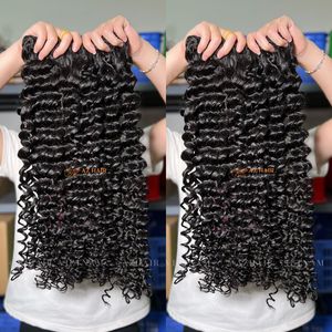 Vente en gros meilleure qualité 100% vierge vague vietnamienne Extensions de cheveux ondulés profonds 30 pouces longueur étirée faisceaux de matières premières - Product Image 1