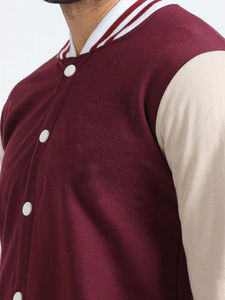 Nuevo Artículo: Chaqueta Varsity Marrón para Hombre, Cuello Camisero, Corte Regular, Estilo Preppy, Ropa de Otoño, Color Sólido, Suéter Tejido - Product Image 5