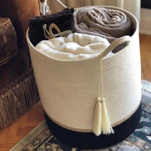 Paniers de rangement de grande qualité en coton et corde de jute pour plantes/chiens, paniers tissés en corde de coton pour enfants – Fournisseur du Bangladesh - Product Image 4