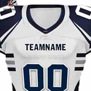 ชุดยูนิฟอร์มอเมริกันฟุตบอลคุณภาพสูง ชุดทีมแบบซับลิเมชั่นใหม่ เสื้อสแปนเด็กซ์สำหรับวิทยาลัย ปรับแต่งชื่อทีม เสื้อเจอร์ซีย์อเมริกัน - Product Image 2