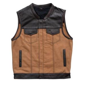 Gilet de sécurité moto en cuir coupe-vent grande taille pour homme, personnalisé OEM, étanche, fabriqué au Pakistan, modèle 2026 - Product Image 1
