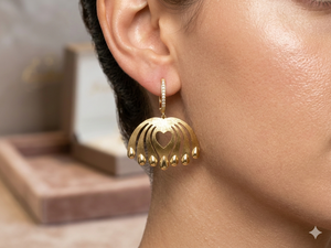 Bijoux en argent sterling 925 plaqué or pour femmes, parfaits pour les occasions spéciales, avec texture d'ailes, ensemble de boucles d'oreilles tendance - Product Image 6