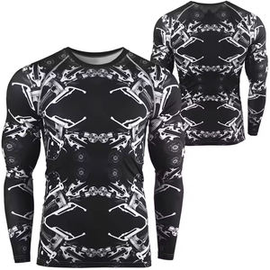 Best Quality <b>Custom</b> Printed Breathable Short MMA Rash Guard for Men Stylish <b>Compression</b> Gym Winter Training 180g - Product Image 1