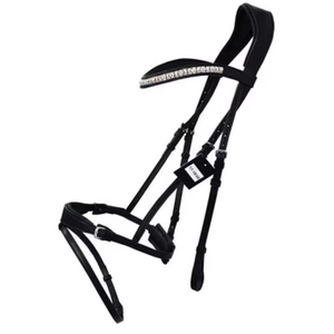 Brida de cuero PVC impermeable para caballo con cristales, diadema brillante para carreras, cabezada ligera, equipo ecuestre de alta calidad - Product Image 2