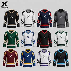 Camiseta Deportiva sin Mangas para Portero de Hockey sobre Hielo X Sports City, Blanca y Negra, Cuello en V, Sublimada, de Malla Transpirable, Unisex para Adultos - Product Image 1