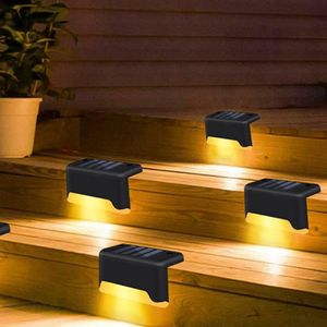 4 Luces LED Solares para Escalones, Impermeables IP55, con Sensor de Anochecer al Amanecer, Lámparas para Cercas, Iluminación Exterior para Jardín - Product Image 4