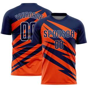 Ensemble d'uniformes de football professionnels pour hommes, vêtements d'équipe de football personnalisés, respirants, imprimés, à manches courtes, avec design de lettres, toutes saisons - Product Image 2