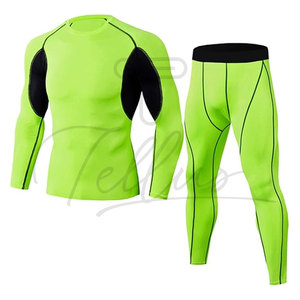 2026 Hot Trending <b>Compression</b> Set <b>For</b> <b>Men</b> Breathable Long Sleeve Sportswear Two Piece Gym Set <b>Compression</b> Suit <b>Compression</b> Set - Product Image 5