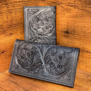 กระเป๋าสตางค์แบบยาวทำจากหนังแท้สำหรับนักธุรกิจชายกระเป๋าใส่บัตรเครดิตแบบพับสองพับ - Product Image 2