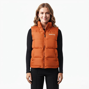 <b>Women</b> Lightweight Puffer Vest Quilted <b>Sleeveless</b> <b>Jacket</b> Winter Warm Full Zip Outdoor Wear Casual Wear - Product Image 4