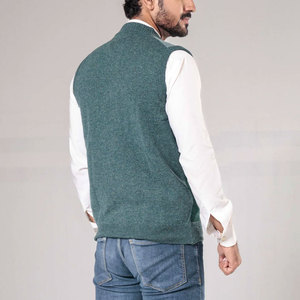 Suéteres de Punto con Cierre para Hombre a Precio de Mayoreo, Suéteres de Punto sin Mangas con Cierre para Hombre con Logotipo Impreso Personalizado - Product Image 2