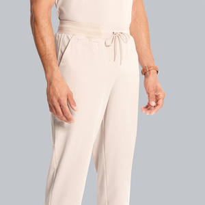 Ensemble de blouses et pantalons de sport Tropic Edge imprimés blancs avec fermeture éclair, tenue médicale unisexe en polyester anti-grippes pour professionnels de la santé - Product Image 2