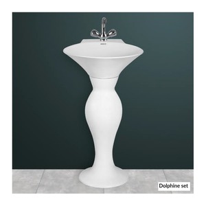 Lavabo sur pied en céramique élégant avec télécommande pour économie d'eau désodorisation automatique à double chasse pour une utilisation intelligente de la salle de bain - Product Image 5