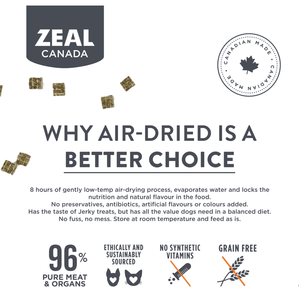 Nourriture pour chiens séchée à l'air Zeal Canada - Repas entier de gibier - Sans céréales - Pour toutes les générations (sachet de 1 lb) Bœuf - Product Image 2