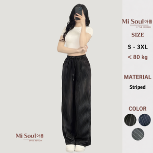 Pantalon Harem Coréen pour Femmes, Taille Élastique, Coupe Droite, Décontracté, Long, avec Nœud et Perles, Écologique, Imperméable, OEM ODM - Product Image 6