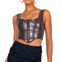 Corset respirant en coton et néoprène pour femme, avec fermeture éclair avant en cuir brillant, grandes tailles, couleur personnalisable, style club classique, rembourré, OEM